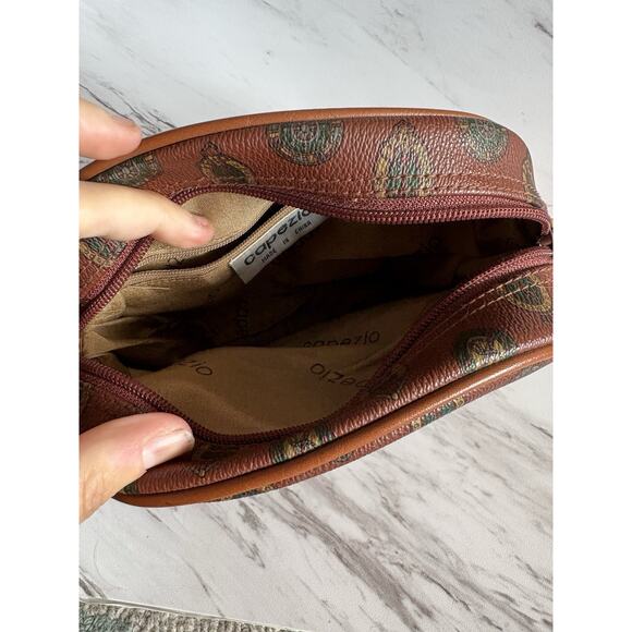 Vintage 80s Capezio Crossbody Bag – Brown Coated Canvas - Retro Mall Icon Energy - Picture 13 of 16